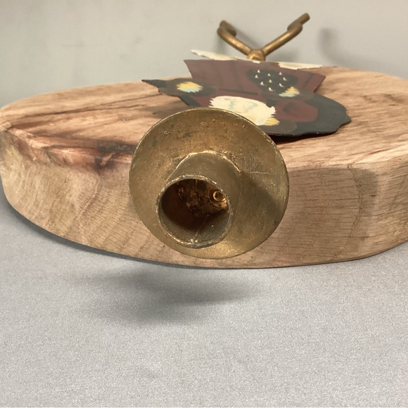 Vintage Farmhouse Old World Rustic Santa Themed Taper Candle Holder - Tall - Picture 7 of 10